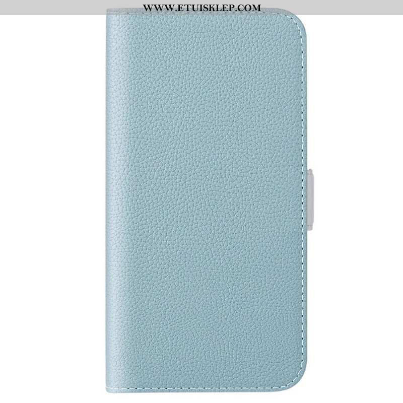 Etui Na Telefon Pokrowce do Sony Xperia 5 IV Podwójne Zapięcie Ze Skóry Litchi